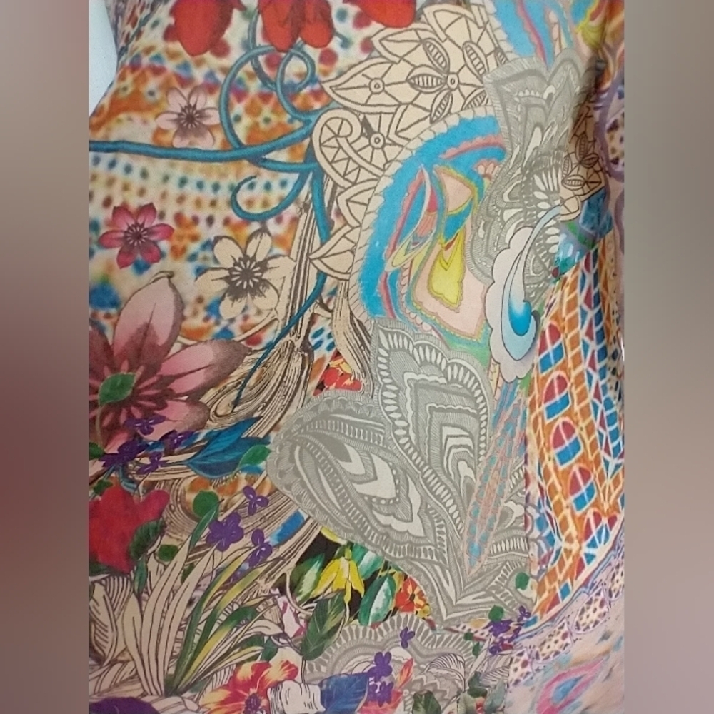 JOHNNY WAS FLORAL RAYON BLOUSE - Picture 7 of 10
